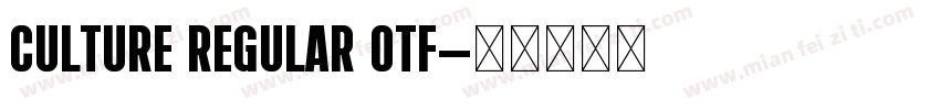 Culture Regular otf字体转换